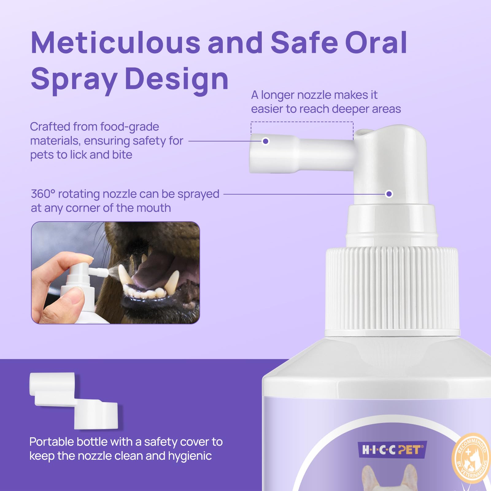 HICC PET No-brushing spray makes routine easy and stress-free.