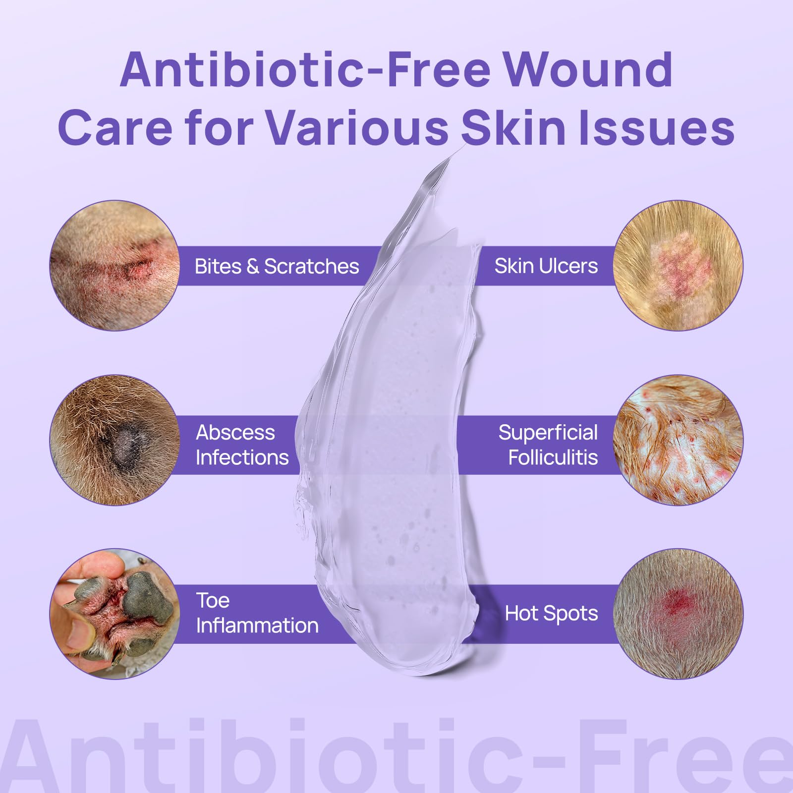 HICC PET protective film forming over skin after gel application