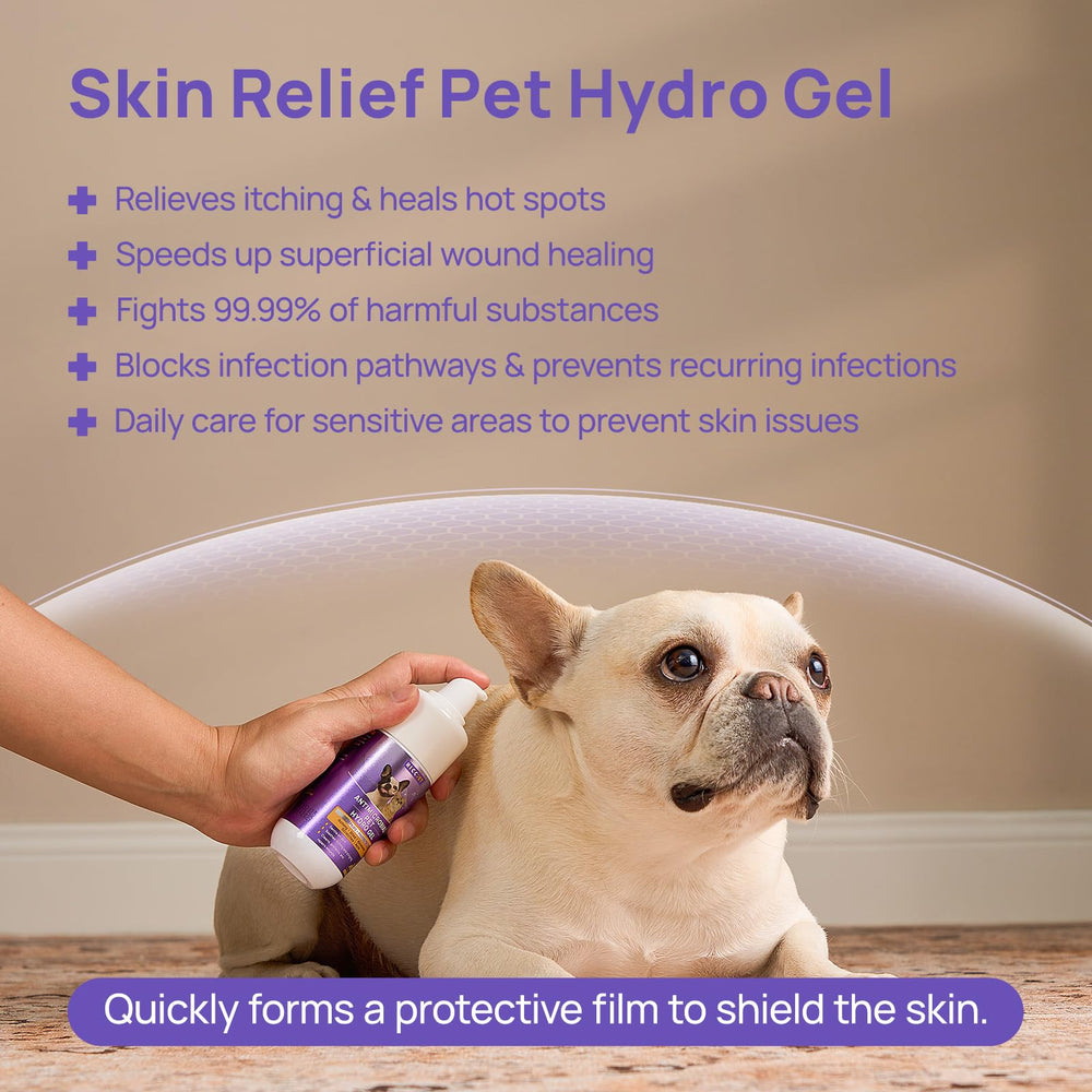 HICC PET hydro gel being dispensed from bottle for quick use