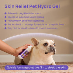 HICC PET hydro gel being dispensed from bottle for quick use