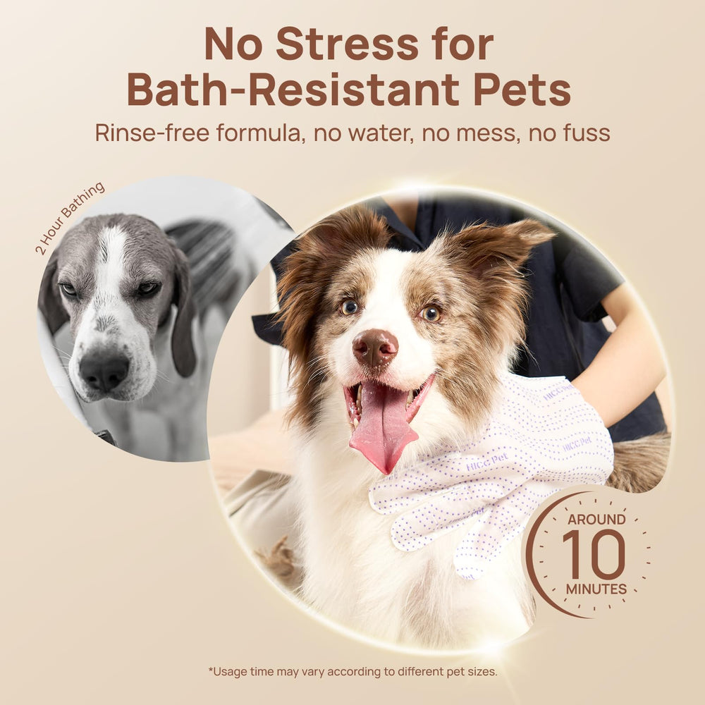 HICC PET Glove Wipes Pro Series 4-in-1 grooming glove for cleansing detangling massaging