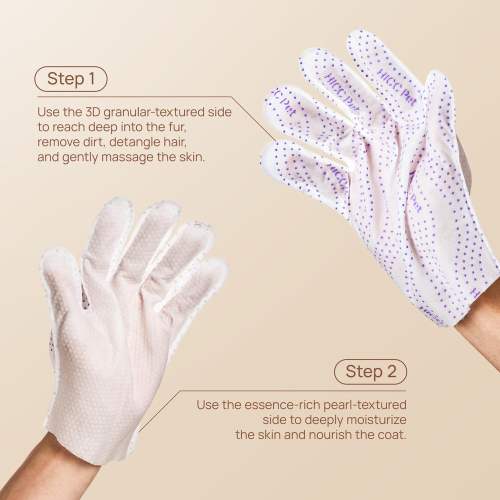 HICC PET Glove Wipes Pro Series waterless bath quick-clean use on paws
