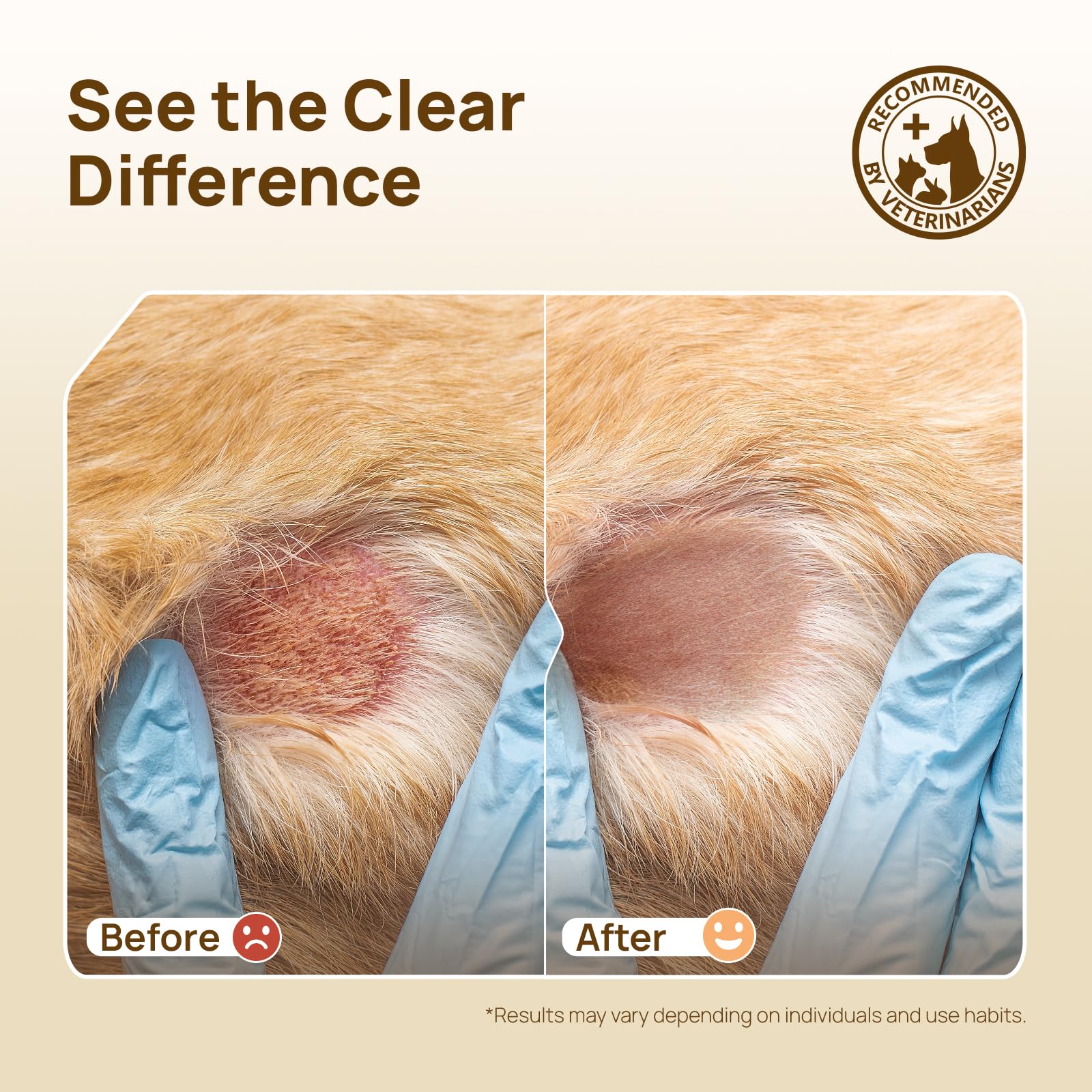 HICC PET Itch Relief Wipes 3x3-inch size focuses on targeted hotspot cleaning.