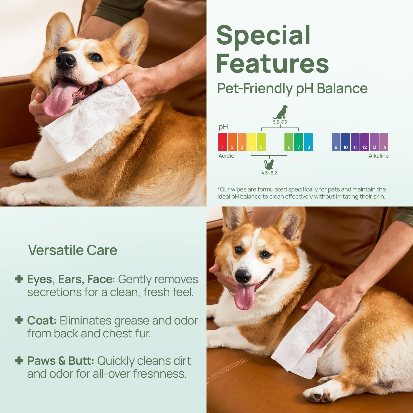 HICC PET: toallitas ingredientes naturales para cuidado suave
