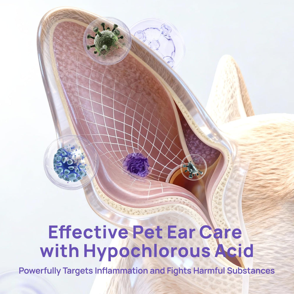 HICC PET vet formulated ear cleaner label signaling professional care