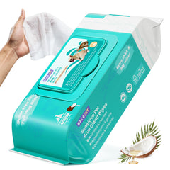HICC PET Wipes pack front showing convenient grooming for dogs and cats