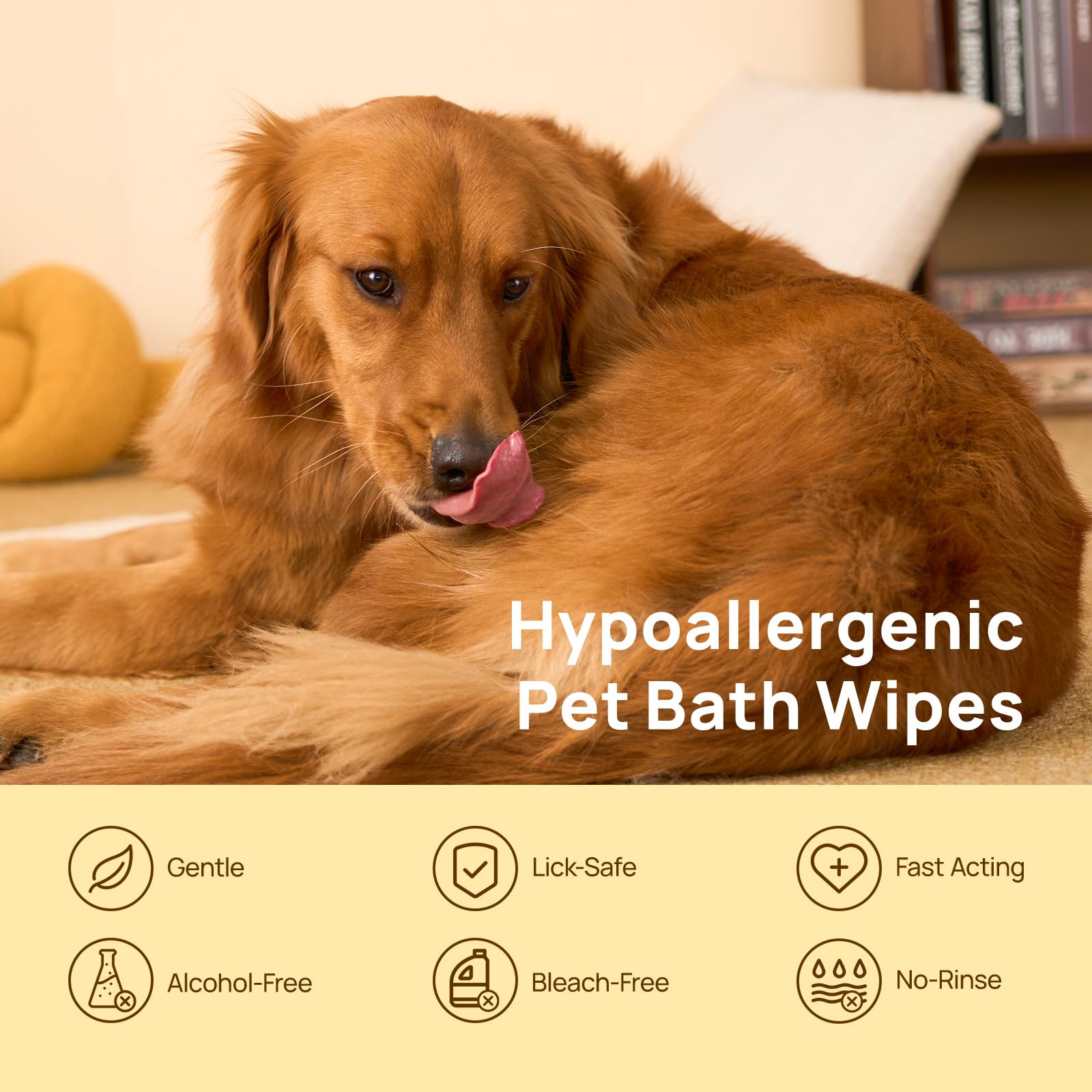 HICC PET glove wipes cat-coat hydration for shine and softness