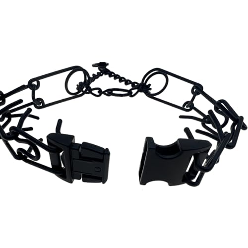 Hicost durable black metal links collar for daily wear and reliability.