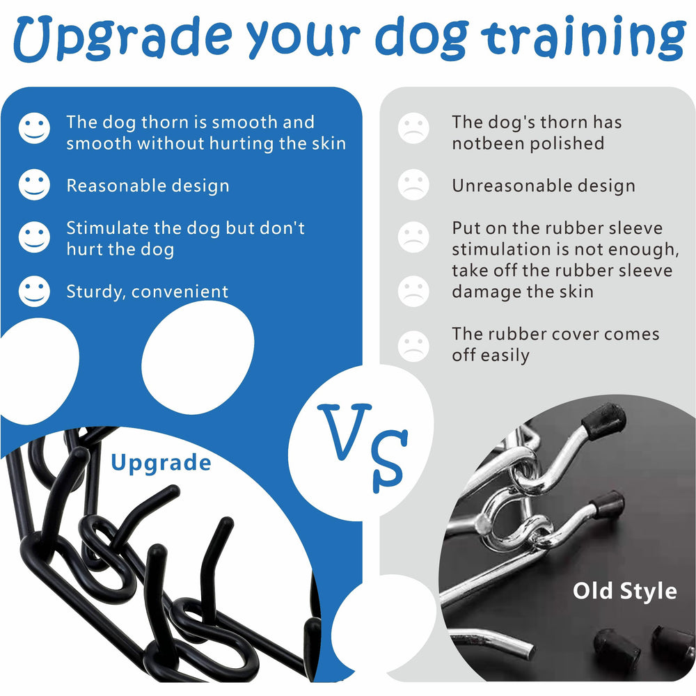 Hicost durable black metal links collar for daily use and reliability.