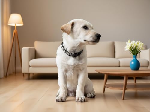 Hicost stylish black chain-link collar adds edgy look to any dog.