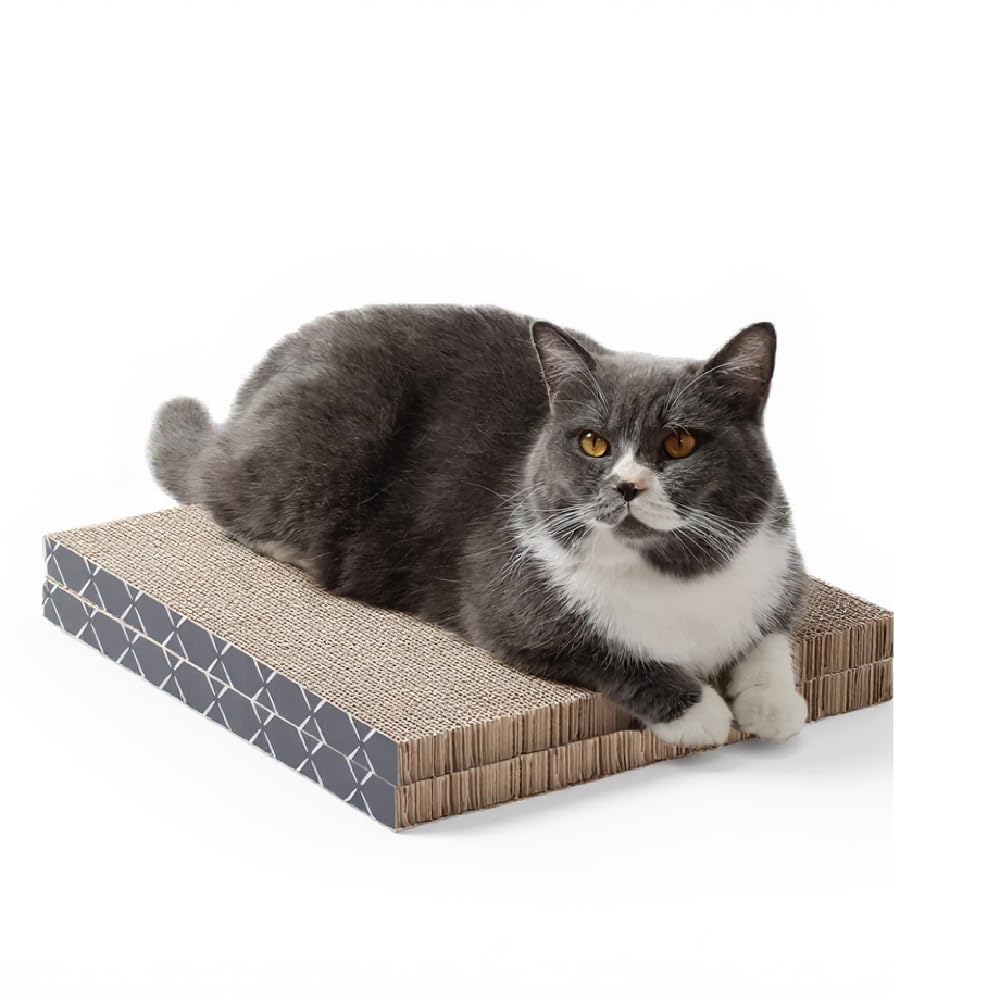 Hide & Scratch cat-scratcher-pad close-up shows durable corrugated surface for claws