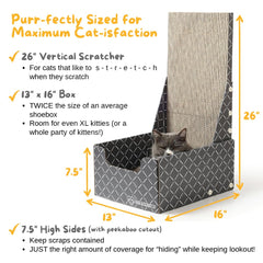 Hide & Scratch cozy hideaway nap spot promotes calm lounging during playtime