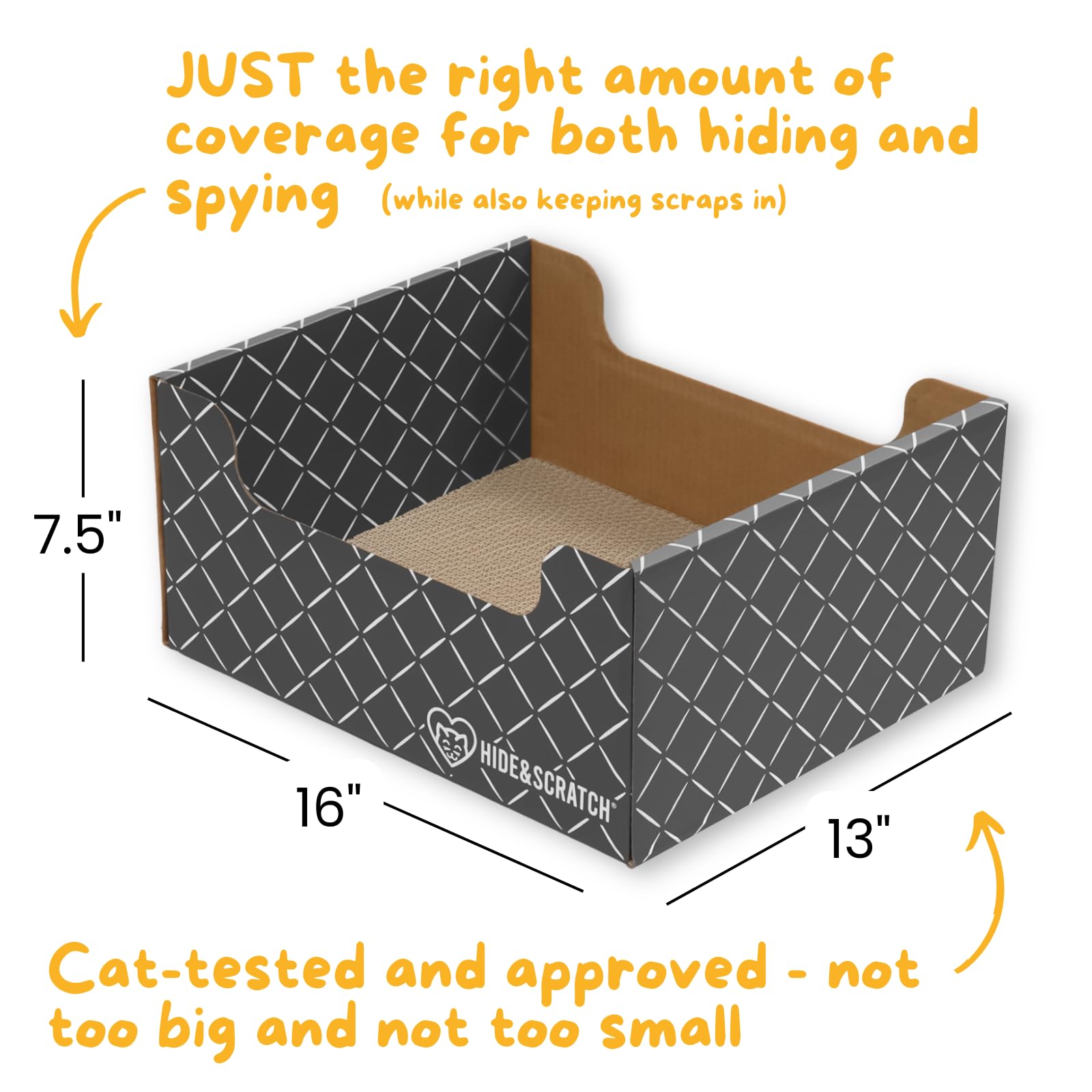 Hide &amp; Scratch pet-safe materials ensure safe chewing, licking, and lounging for everyday use.