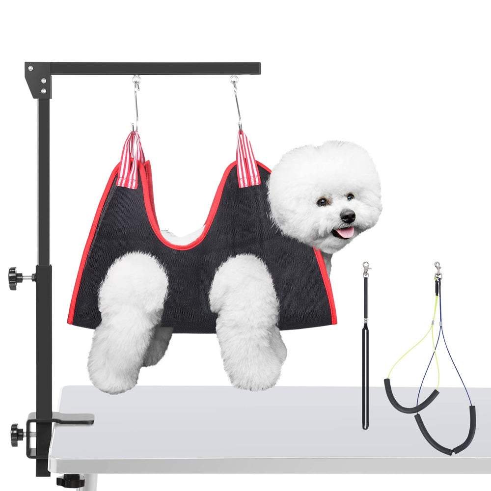 HIDOG dog grooming arm clamp-metal offers sturdy, secure support during at-home grooming sessions.