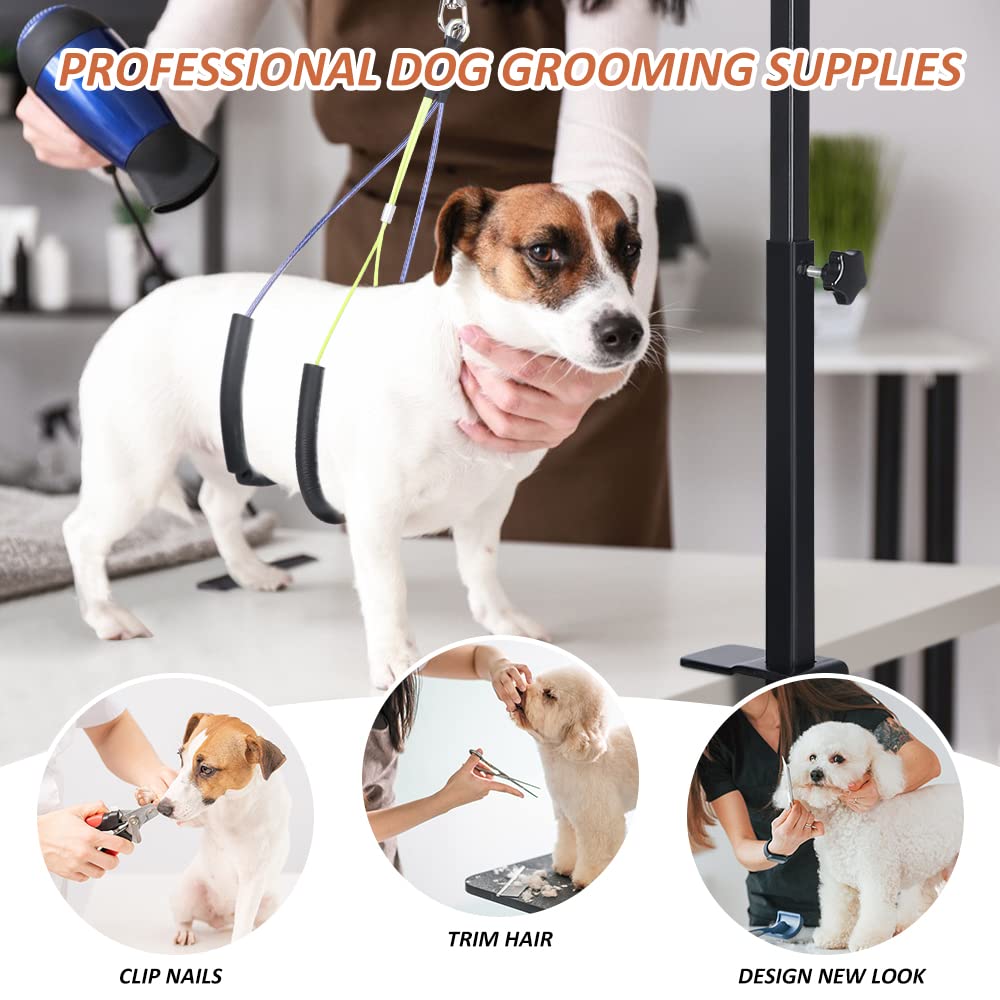HIDOG dog grooming arm in-use at home or studio supports efficient grooming.