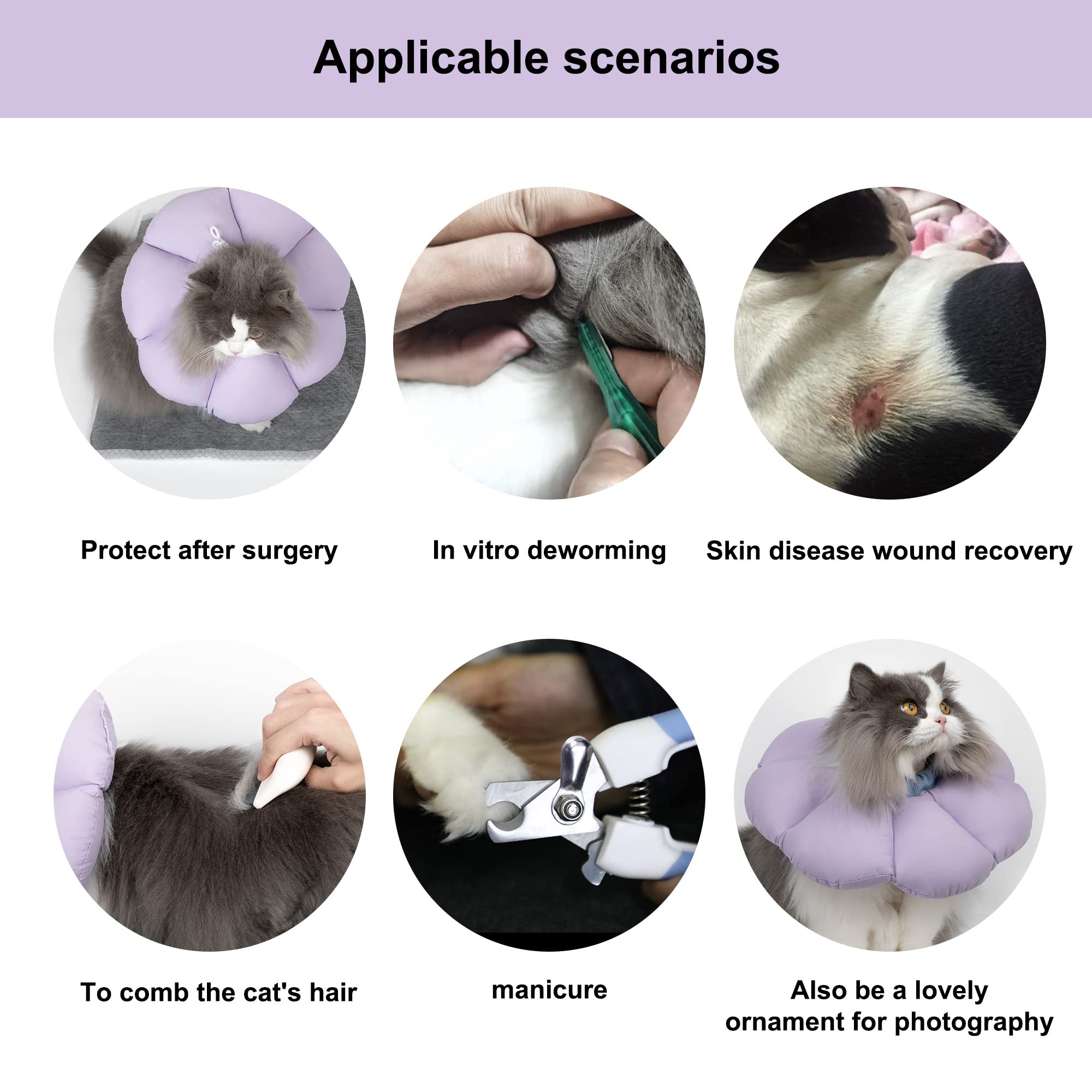 H HIDREAM cat cone collar enables eating and drinking comfortably