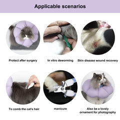 H HIDREAM cat cone collar enables eating and drinking comfortably