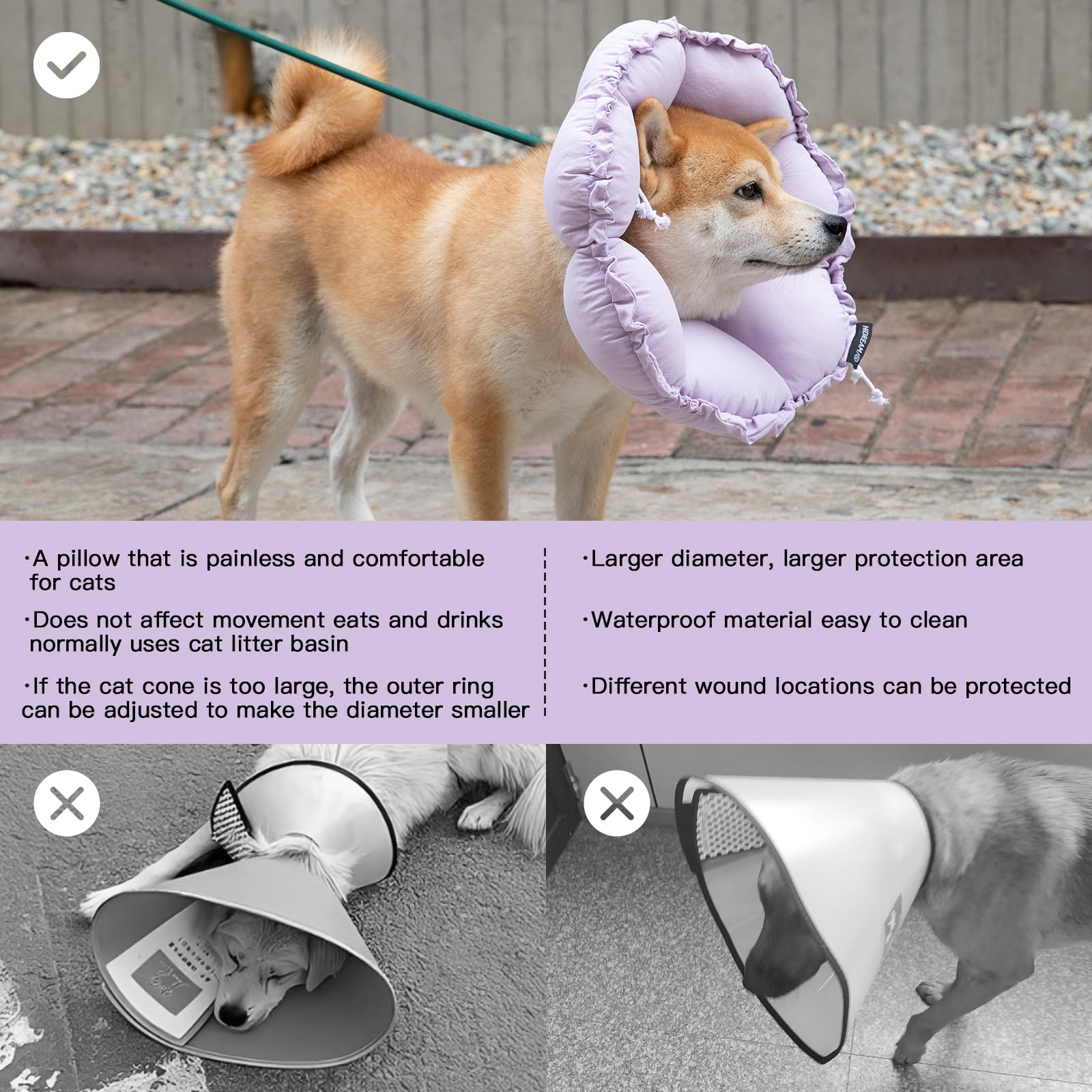 H HIDREAM purple flower style cone provides cozy protection in all seasons.