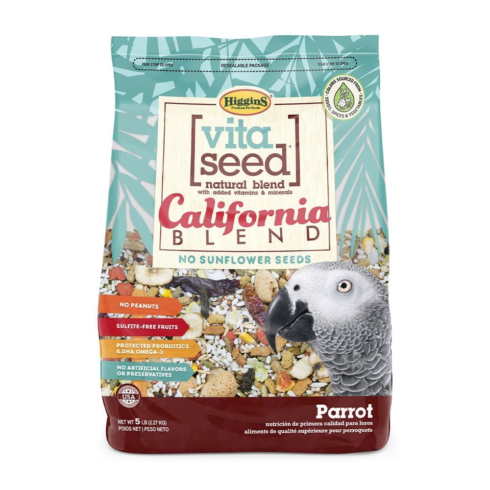 Higgins 466146 Bird Food Formula 5lb bag—natural ingredients for healthier feathered companions.
