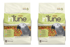 Higgins InTune parrot food bag with natural fruit aroma enhances feeding