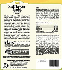 Higgins Safflower Gold Blend seeds close-up show natural antioxidants for birds