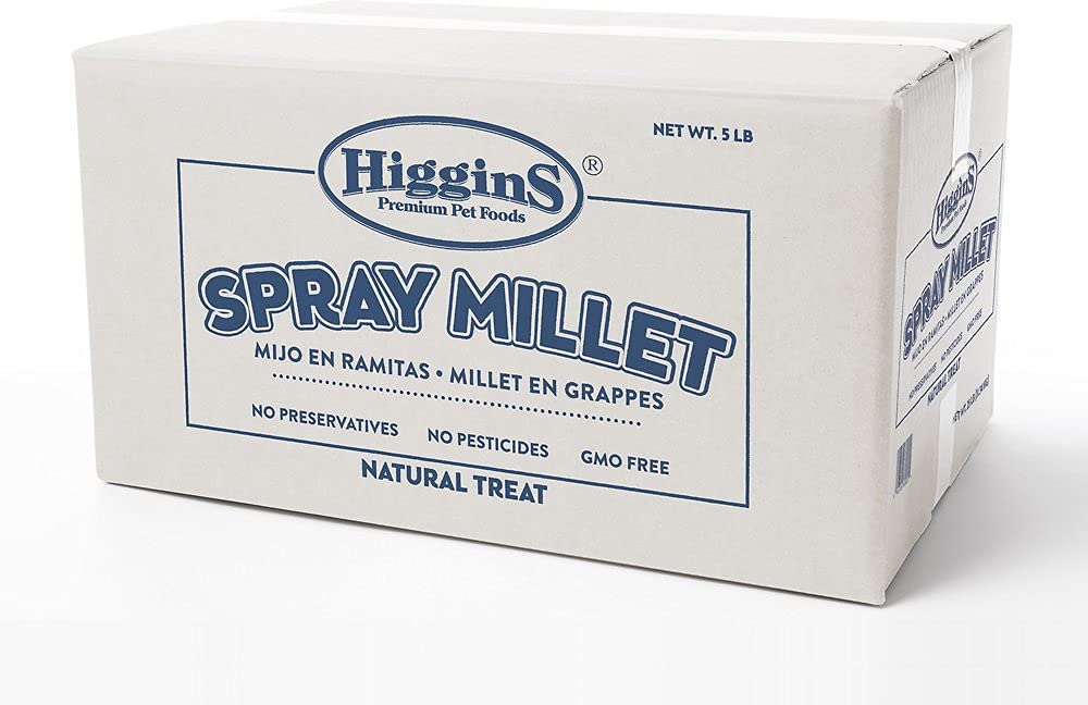 Higgins Spray Millet Bird Treats 5-lb bag provides an easy, high-value reward for training and enrichment.