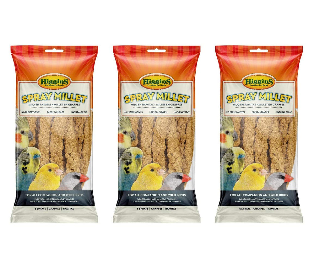Higgins Spray Millet en uso: premio natural para aves.