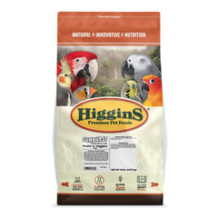 Higgins Sunburst large Hookbill 20lb bag with colorful fruits and veggies
