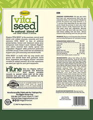 Higgins Vita Seed Natural Blend Parrot Food bag closeup highlighting natural ingredients and freshness.