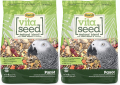 Higgins Vita Seed Natural Blend Parrot Food two-pack for daily feeding variety and convenience.