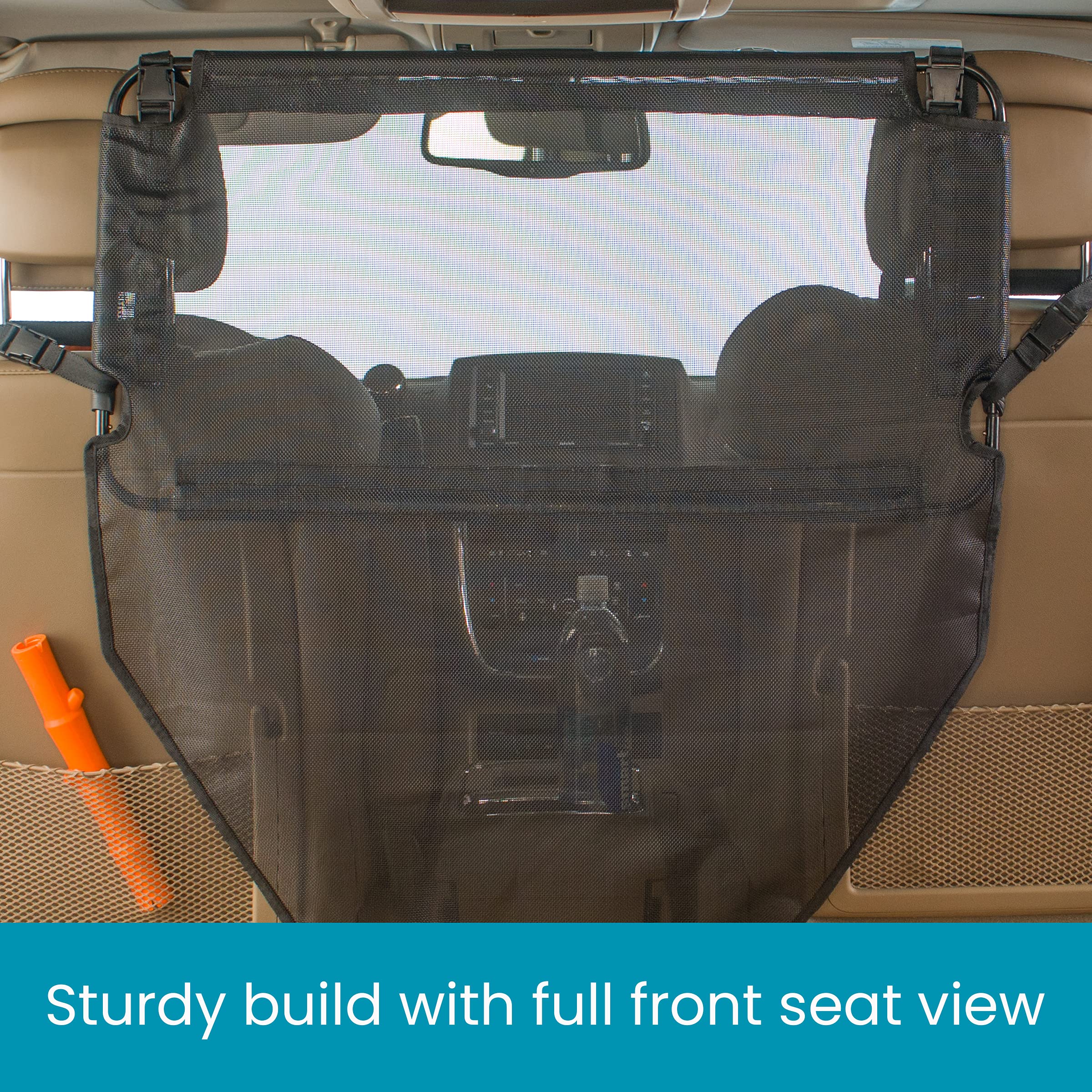 High Road universal fit barrier fits most cars for quick setup and versatility