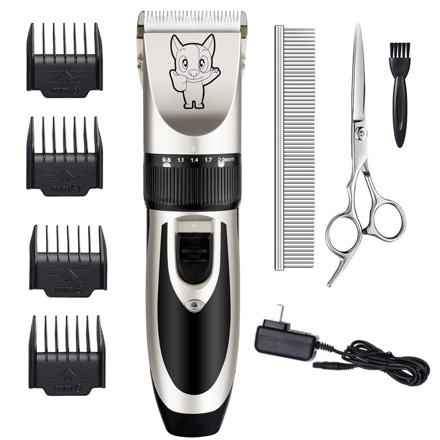 Highdas dog grooming kit clippers quiet motor delivers calm grooming for anxious pets.