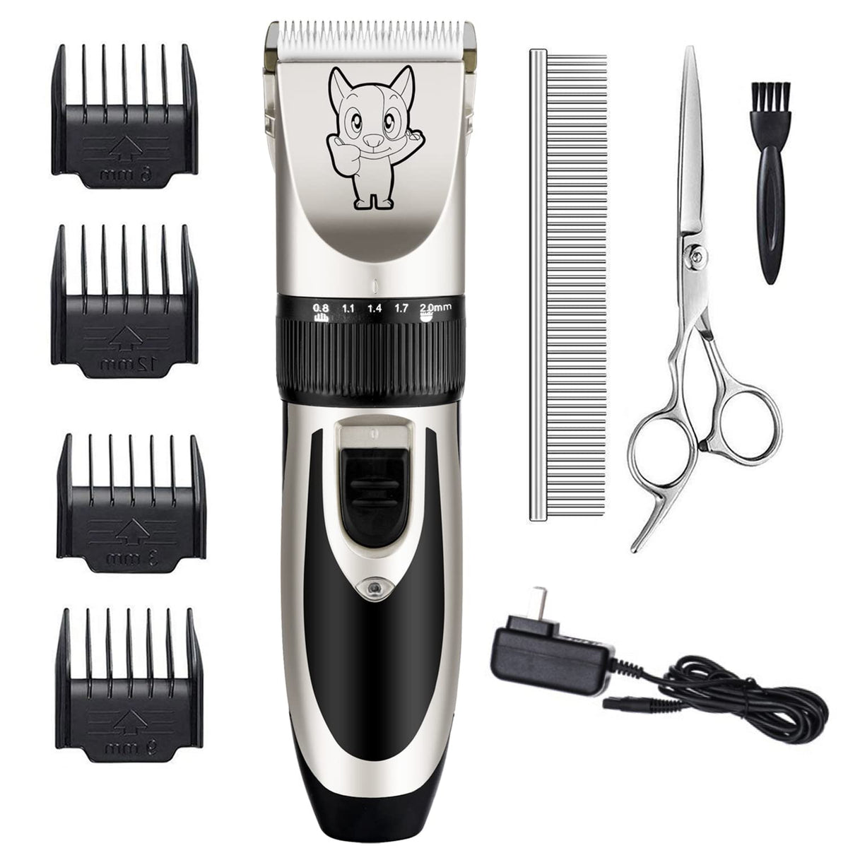Highdas dog grooming kit clippers quiet motor delivers calm grooming for anxious pets.