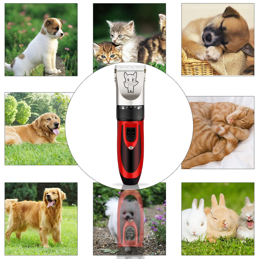 Highdas dog grooming kit safe titanium blades prevent pulling for comfortable grooming.