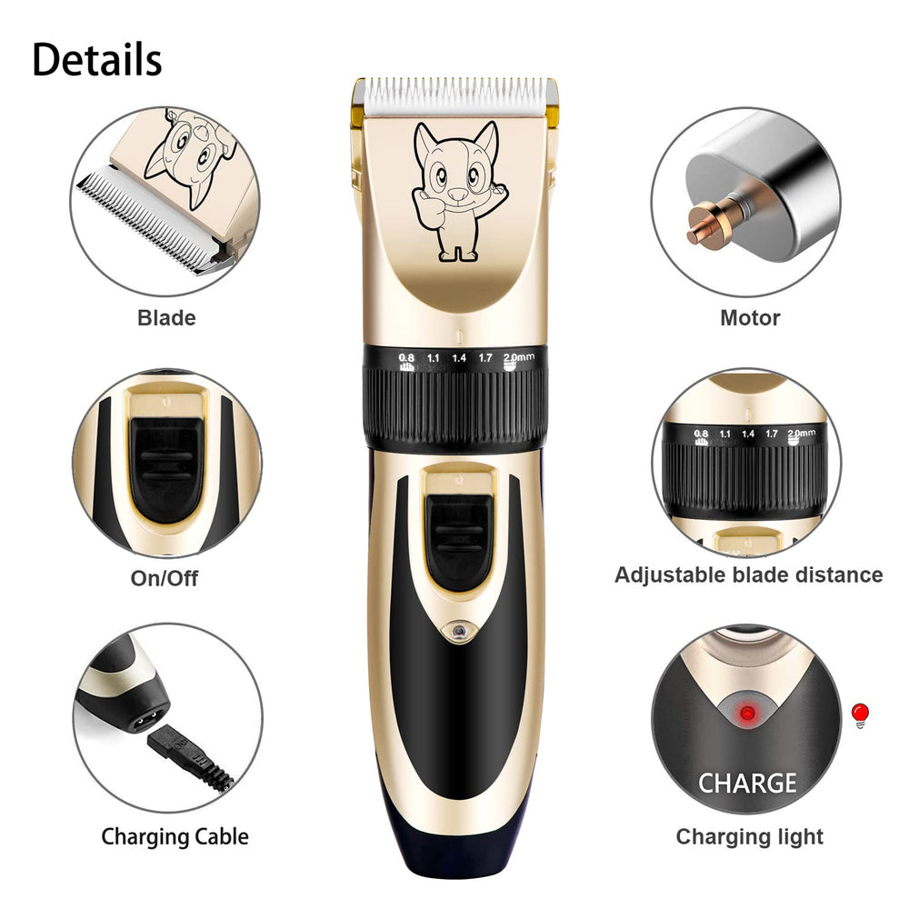Highdas grooming kit safety features with skin-friendly blades.