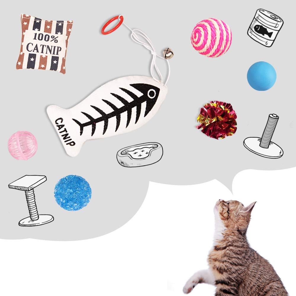 Highland Farms Select cat toys variety pack makes a thoughtful holiday gift for a playful cat.
