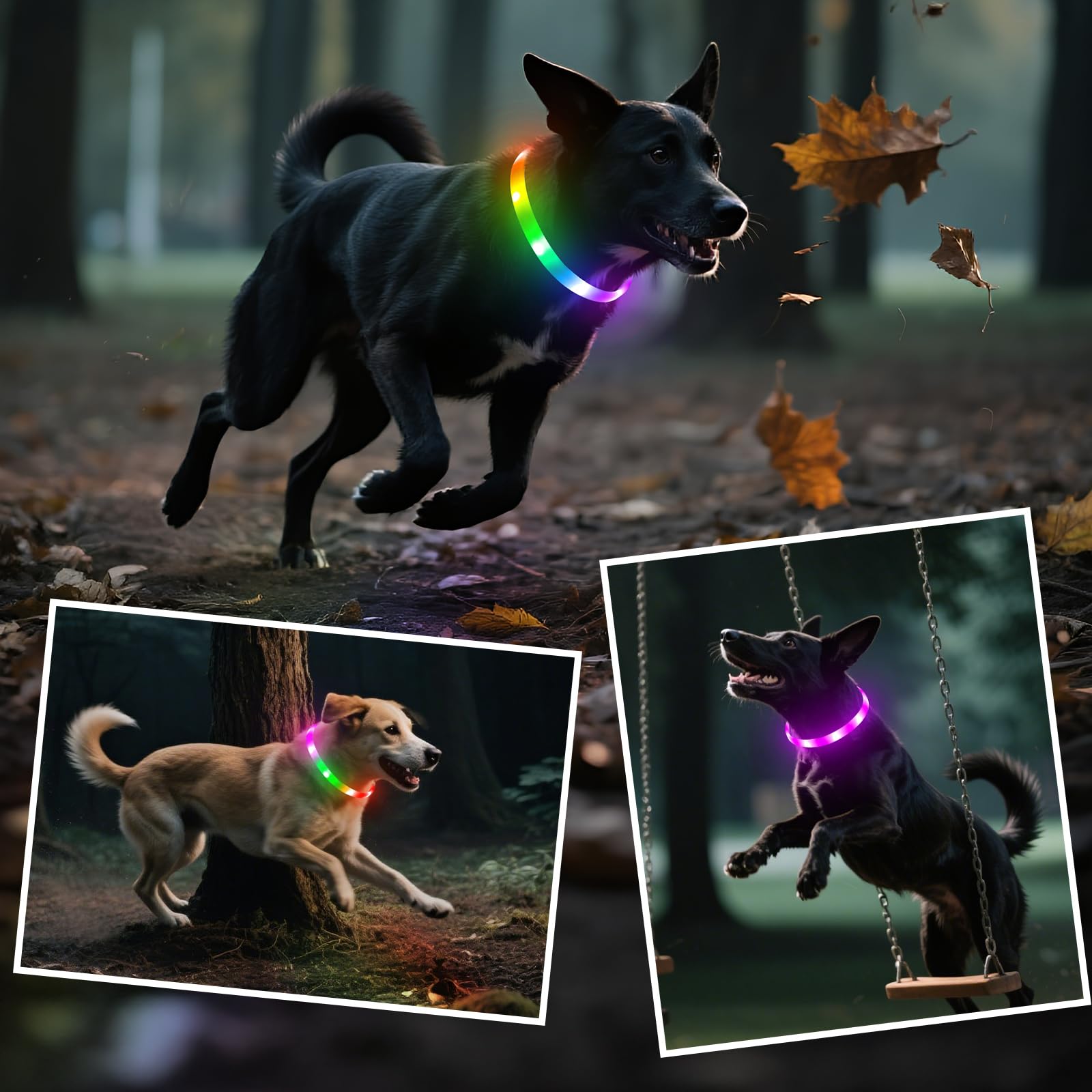 Higo RGB LED dog collar light gift-ready packaging