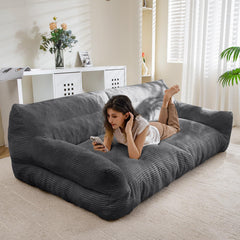 HIGOGOGO large human dog bed front view with wraparound bolster for lounging