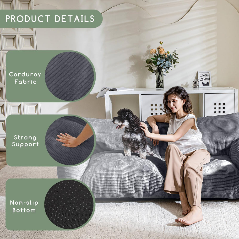 Non-slip bottom keeps the bed in place on different floors