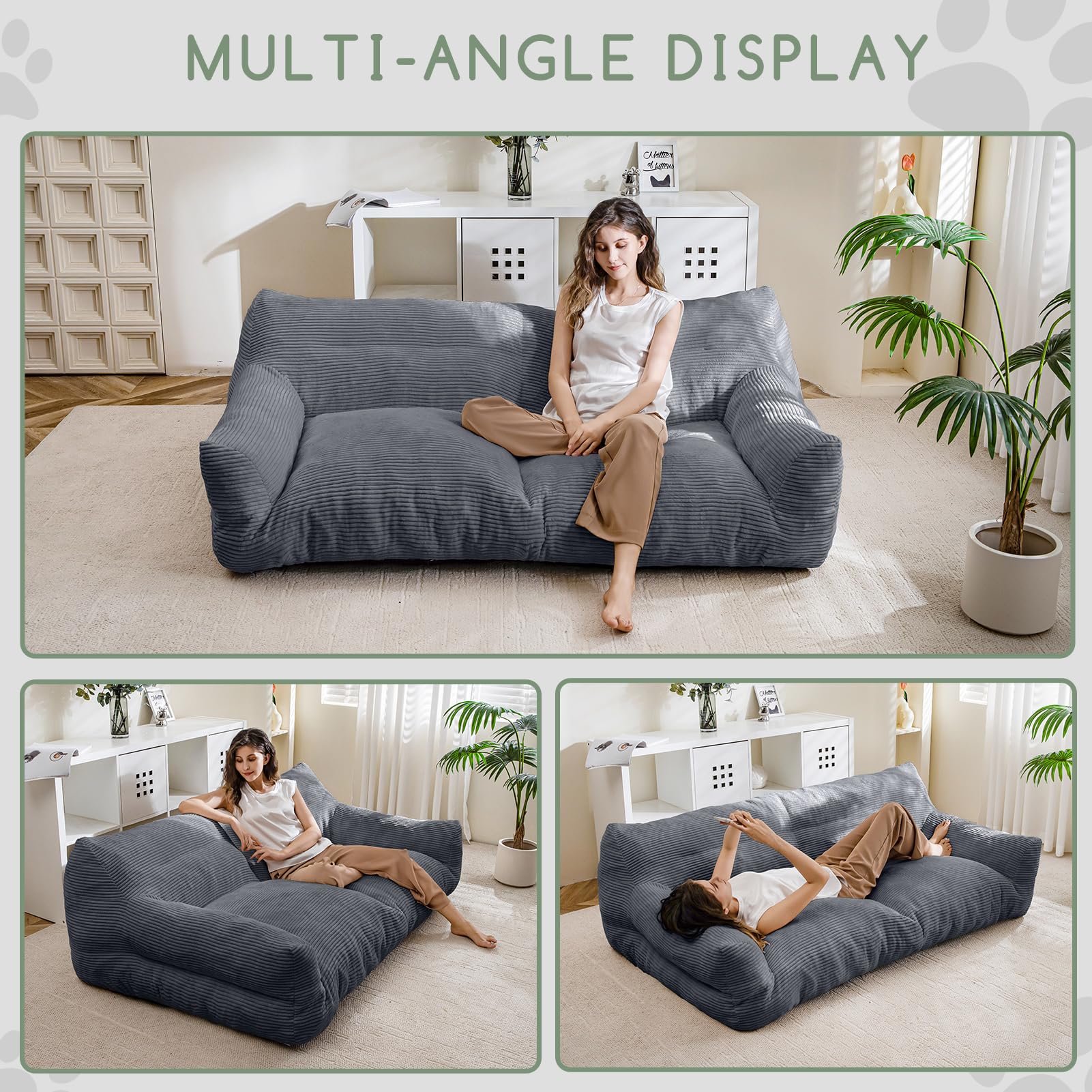 Portable design with armrests enables easy indoor or outdoor lounging