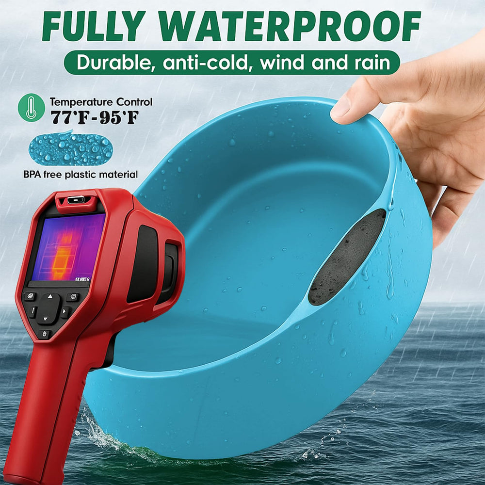 Higoro waterproof heated bowl resists snow and rain for outdoor reliability.