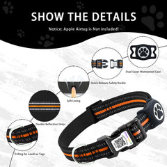 Hiifardz Airtag collar quick-release buckle for easy on/off.