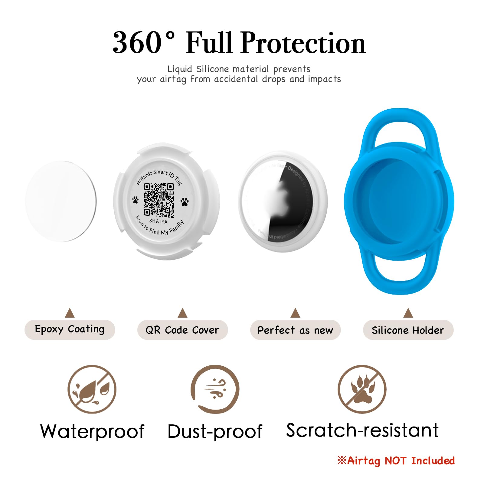 Hiifardz reinforced-d-ring blue collar provides secure leash attachment.