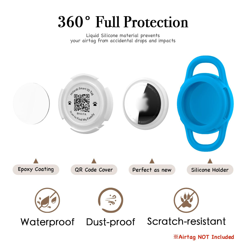 Hiifardz reinforced-d-ring blue collar provides secure leash attachment.