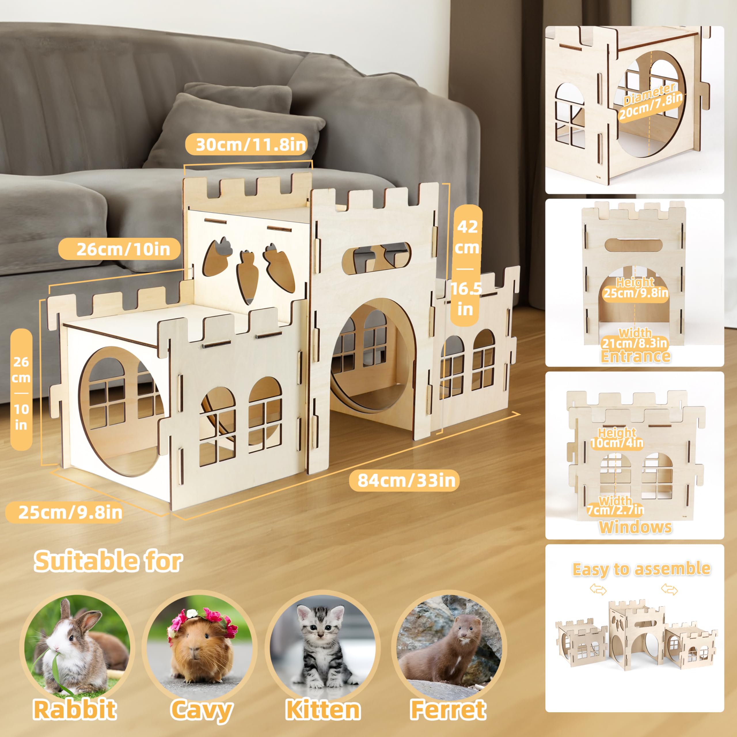 HIIMALEX indoor enrichment habitat photo showcases multi-level climbing and tunnel exploration.
