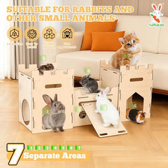 HIIMALEX multistory bunny habitat shows layered exploration and resting spots.