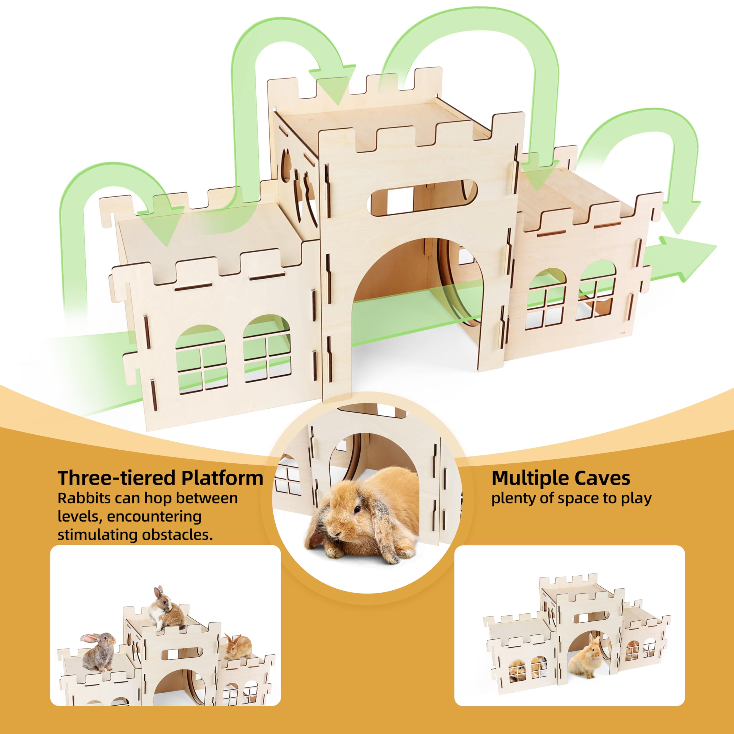 HIIMALEX small-animals friendly design suitable for rabbits, ferrets, guinea pigs, and hamsters.