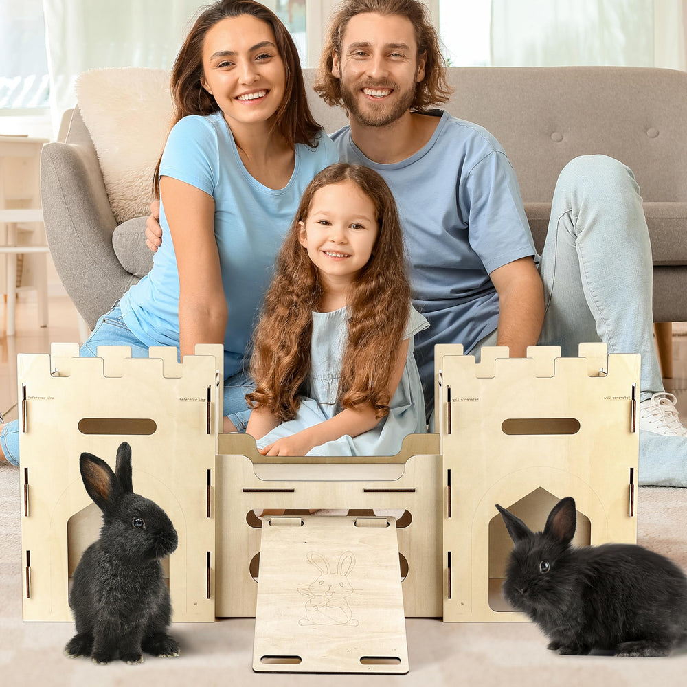 HIIMALEX sturdy wooden construction reflects durable bunny housing for daily use.