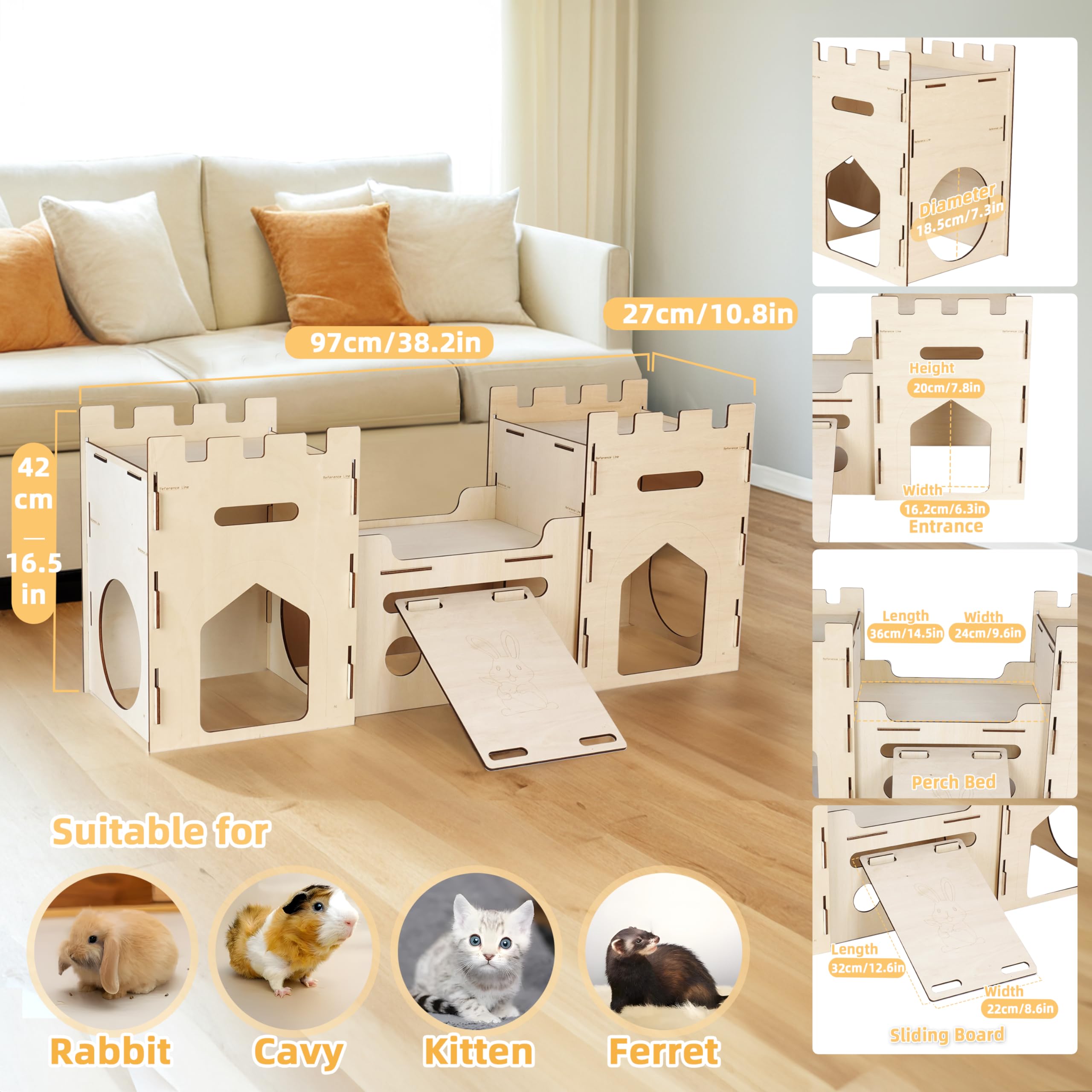 HIIMALEX ventilated design castle ensures fresh air in cozy nooks.
