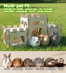 HIIMALEX ventilated rabbit habitat emphasizes open design and airflow for comfort.